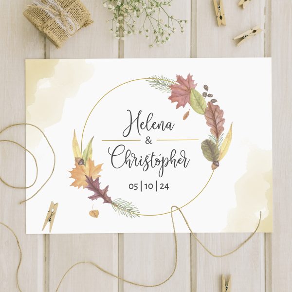 Autumn Watercolour eve invite