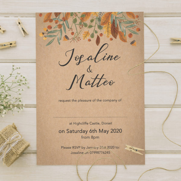 Autumn evening invite