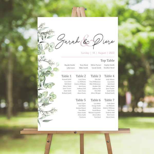 Modern-eucalyptus-wedding-table-plan