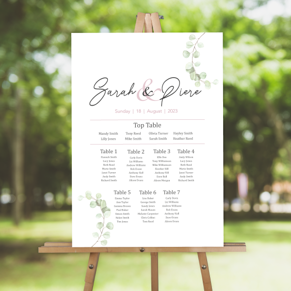 Simplistic-eucalyptus-wedding-table-plan