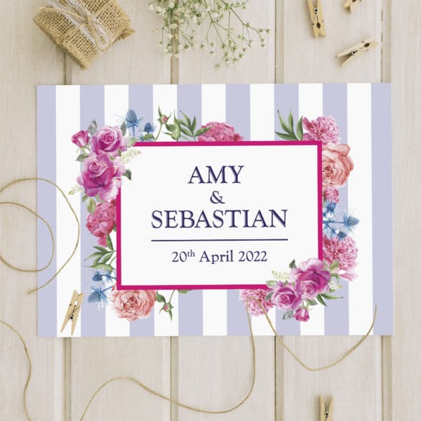 Striped floral evening invitation2 copy