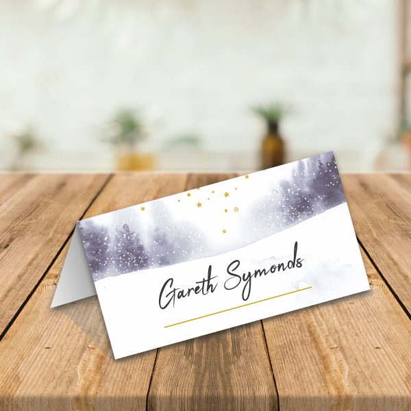 Waiter-forest-wedding-placecards