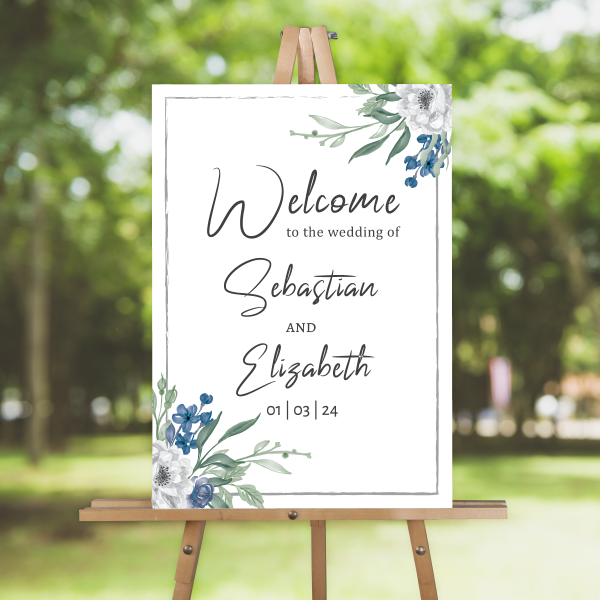 Watercolour-meadow-floral-wedding-welcome-sign