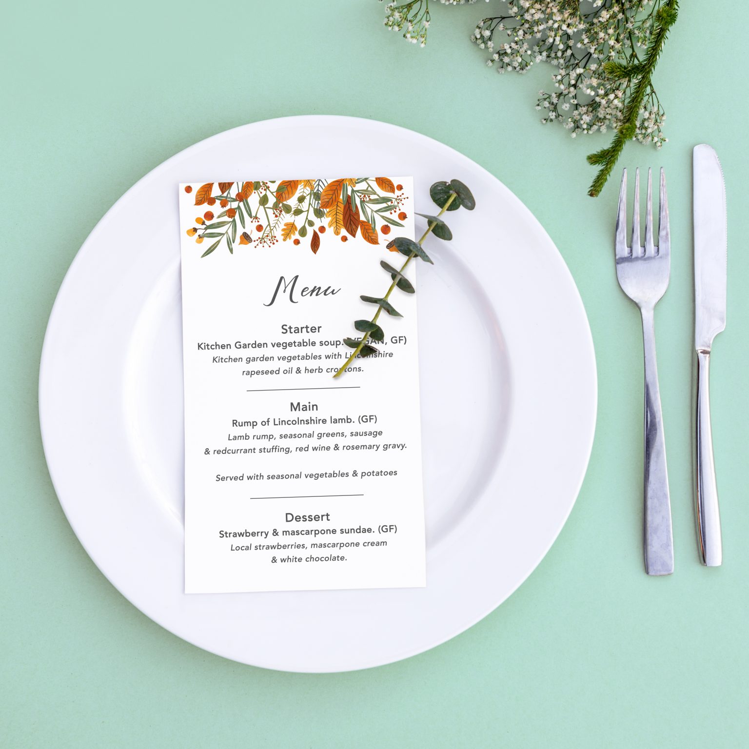 Autumn Vellum Gatefold Wedding Invitations - BlueBird Wedding Stationery
