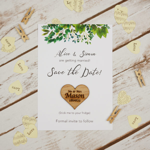 botanical save the date card