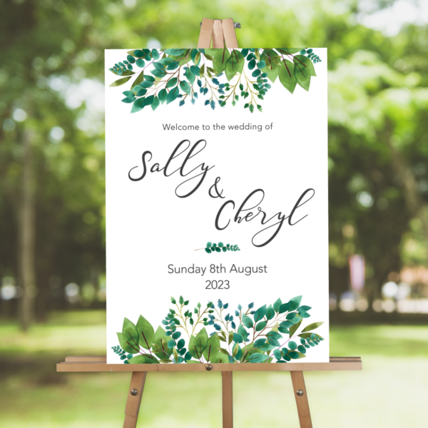 botanical-wedding-welcome-sign