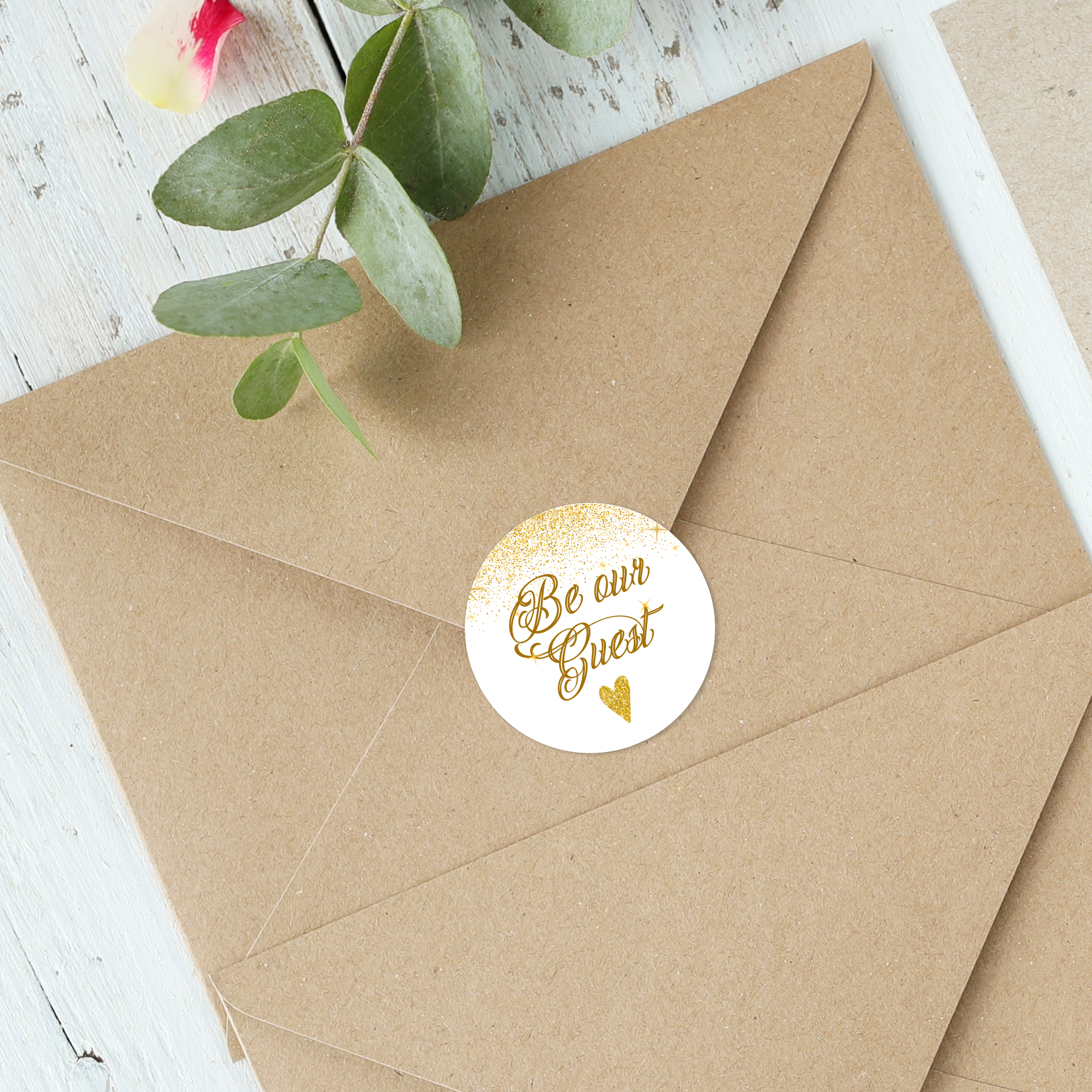 Be our Guest' Fairytale Personalised Envelope Seals - BlueBird Wedding  Stationery