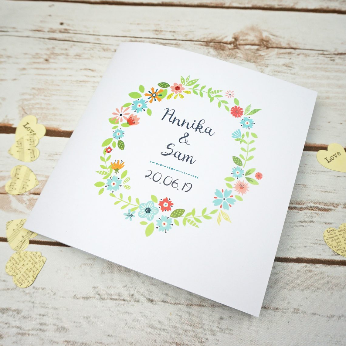 Floral trifold Wedding Invitations - BlueBird Wedding Stationery