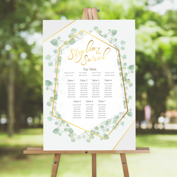 gold-botanical-wedding-table-plan