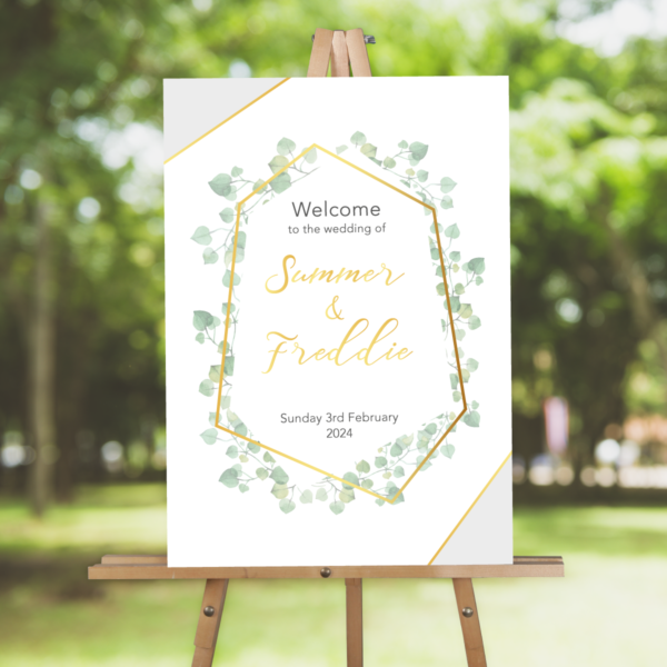 gold-botanical-welcome-wedding-sign
