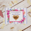 Floral save the date card