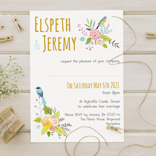 love bird evening invites