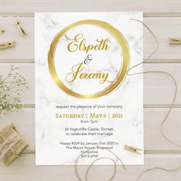 marble evening invite