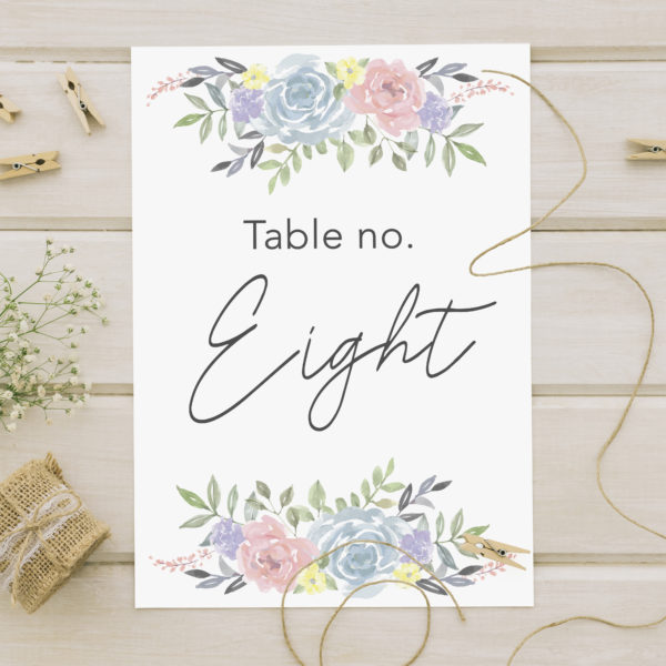 rose table number